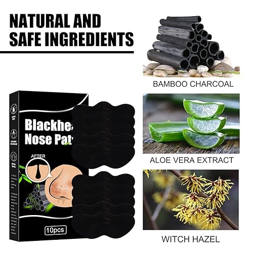 Miniatura 4 de 20 tiras removedoras de puntos negros para la nariz, tiras de limpieza profunda para la nariz, tiras de poros de puntos negros de nariz, tiras de