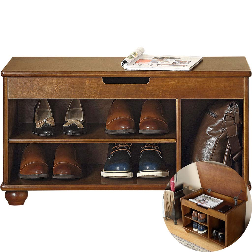 Banc à chaussures avec rangement et étagères pour entrée et chambre