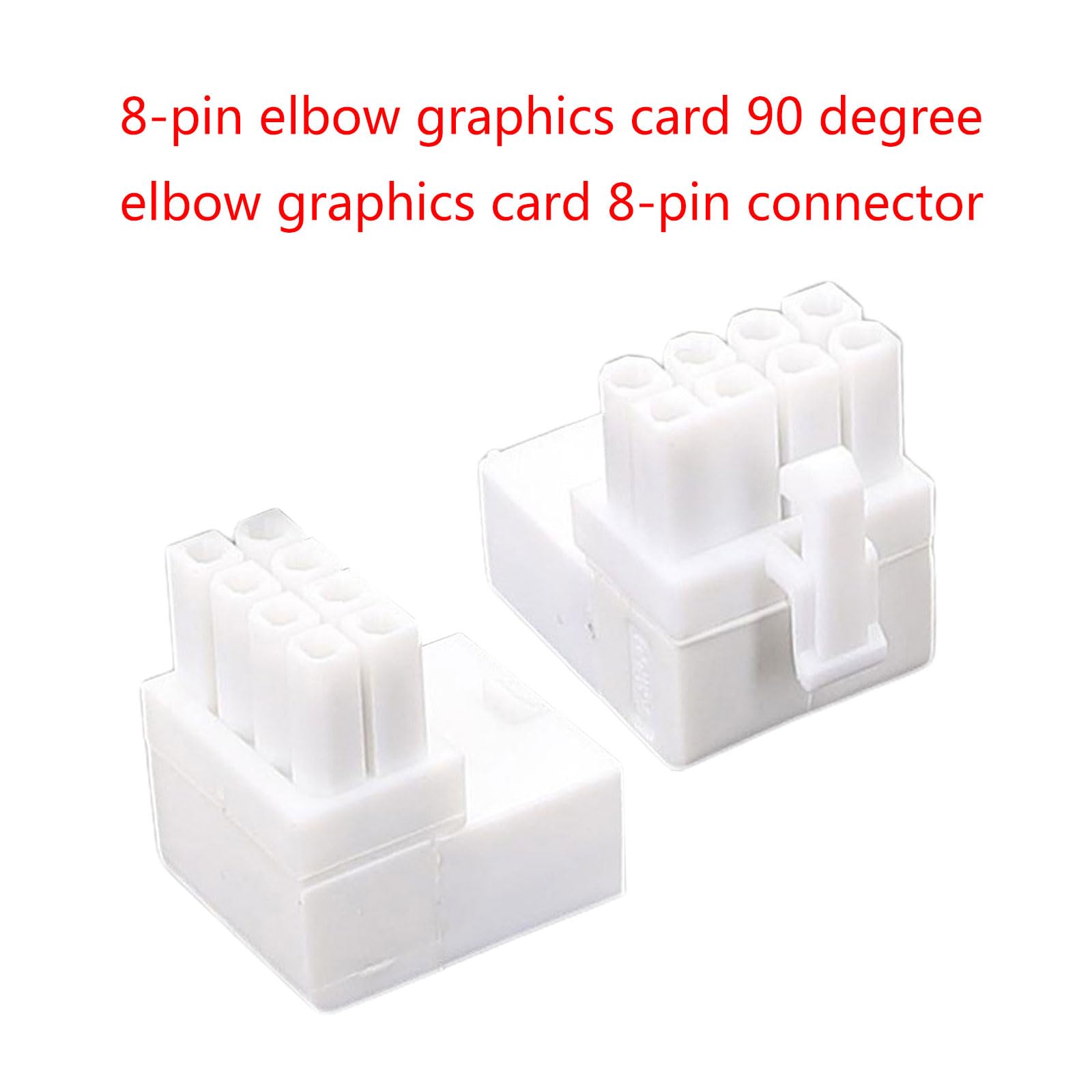 QIEIEI 8Pin Female to 8Pin Male 8 Pin to 8 Pin 90 Degree Angled Turning Connectors Power Adapters Head for Desktops Graphics
