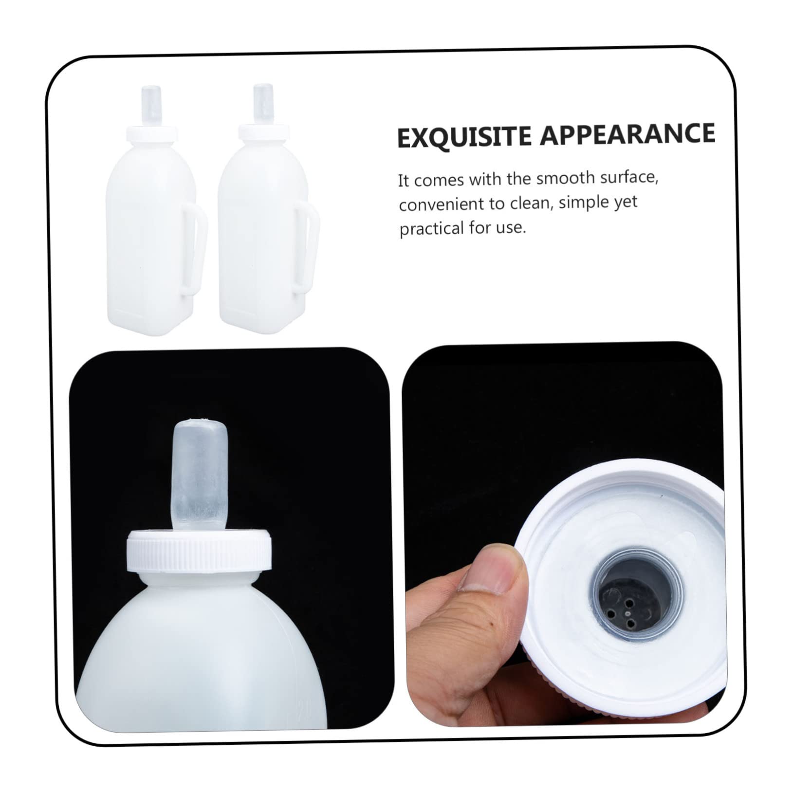 2sets Kalb Flasche Pet Pflege Flasche Silikon Boilable Neugeborenen Tiere Leichte 2 Stücke * 2
