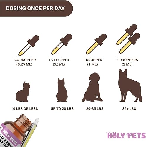 Miniatura 5 de Cardo mariano para perros y gatos, aceite 100% puro, soporte hepático, sin aditivos, rellenos o conservantes, antioxidante natural para el bienestar