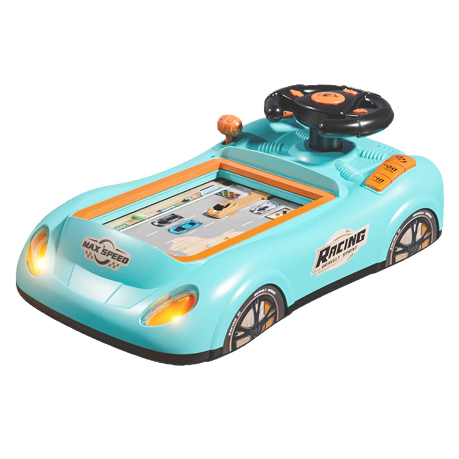 Volante Giocattolo da Corsa, Gioco di Competizione per Bambini, Simulazione educativa per Bambini dai 3 Anni con Musica
