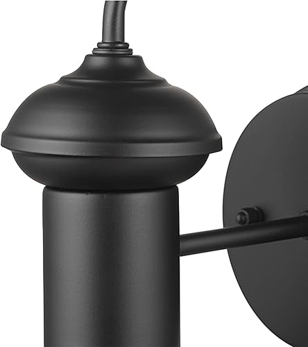 Miniatura 7 de Globe Electric 44862 Aplique de pared para interiores y exteriores, negro mate, iluminación exterior moderna, resistente a la intemperie, al aire