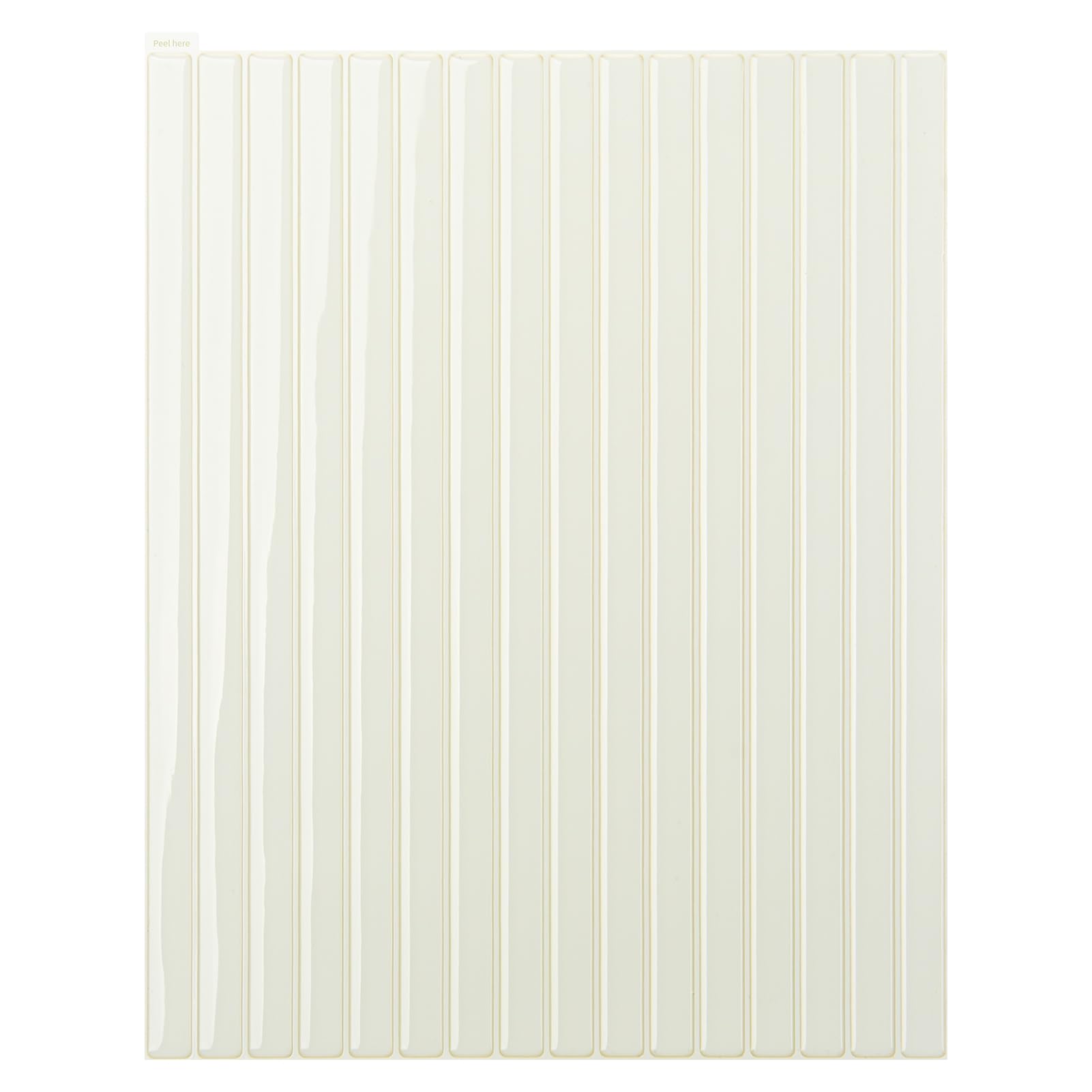 Art3d 3D Selbstklebende Wandfliesen Beige Lamellenoptik, 10-Stück PVC Fliesenfolie Aufkleber für Bad, Küche, Wohnzimmer 29 x 23 cm