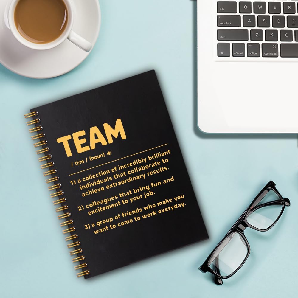 Team Definition Funny Spiral Notebook, Fun Team Office Gifts for Coworker, Team Member Gifts for Colleague, New Job Present for Coworker Intern, Dream Team Thank You Present for Employee Staff PNB066