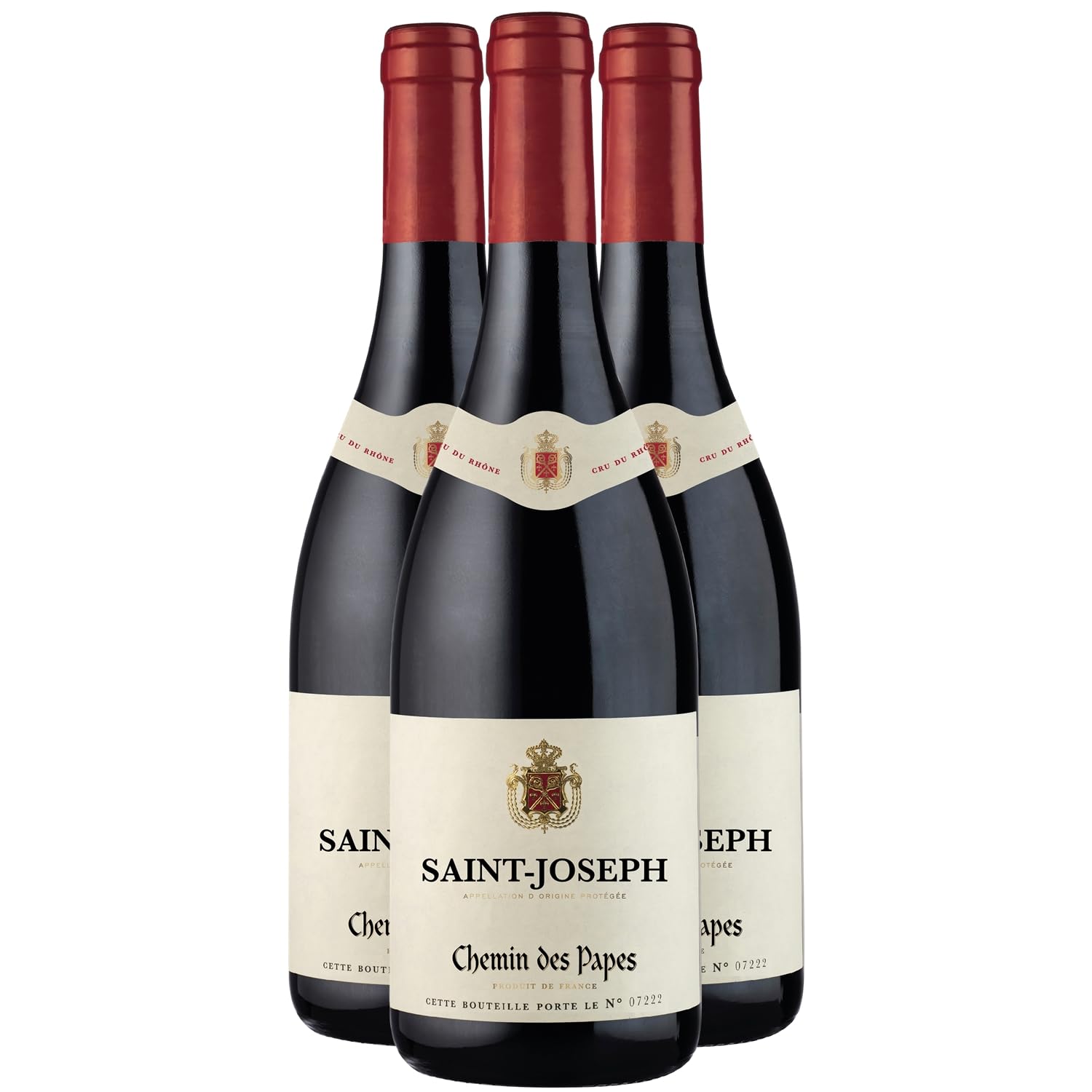 Saint-Joseph - Rouge 2023 - Chemin des Papes - Vin Rouge de la Vallée du Rhône (3x75cl)