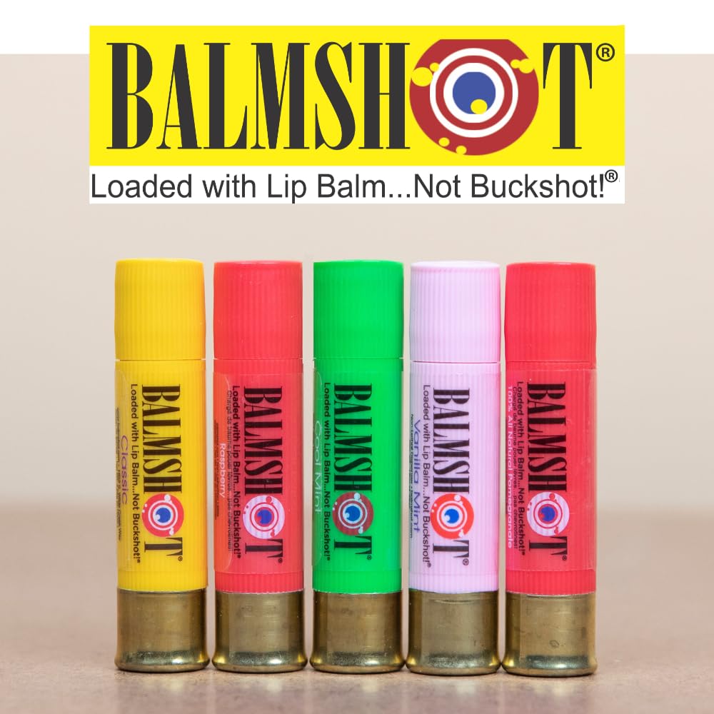 BALMSHOT Lip Balm Two Pack of Classic & Cool Mint