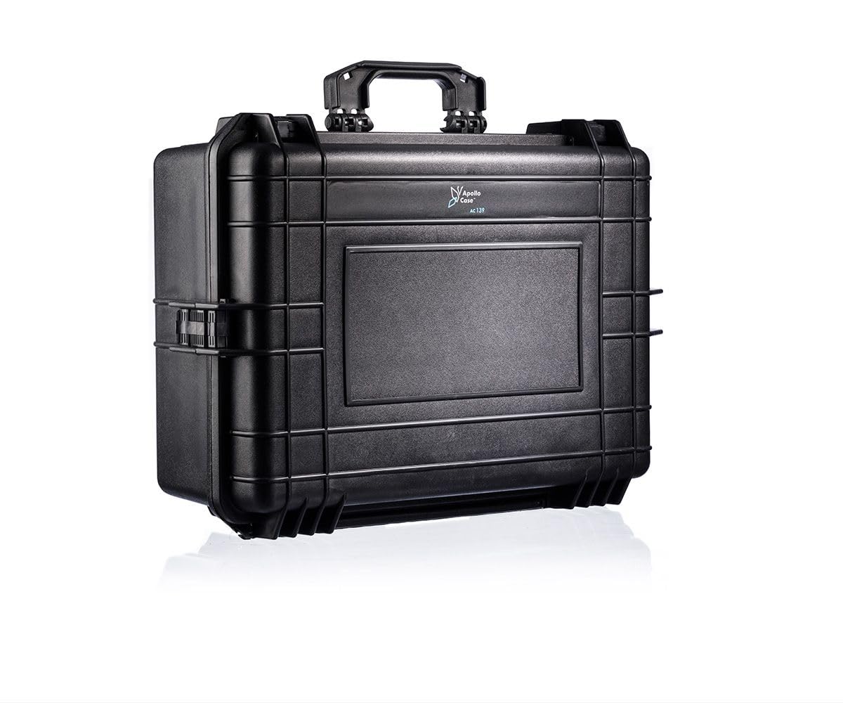 Apollo Case 139 - Custodia protettiva in plastica resistente per attrezzature, antiurto, design sottile, antigraffio e leggera, ideale per l'uso quotidiano, Nero , Minimalista, plastica