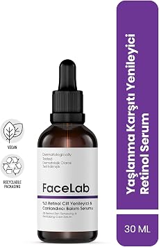 Facelab Ya lanma Kar t  ve Cilt Yenileyici Retinol Serum 30 ml