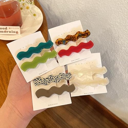 Toderoy 8 Pcs French Design Hair Barrette Tortoise Shell Celluloid Crocodile Clips For Women Acetic Acid Hair Accessories For Girls #TOP7