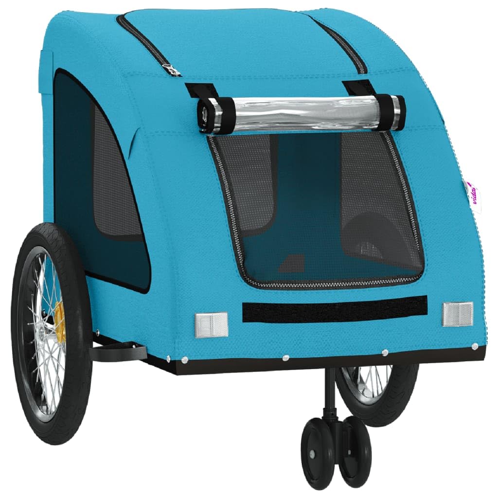 Fahrradanhänger Hunde Blau Oxford-Gewebe und Eisen für Hunde, Katzen LH47939
