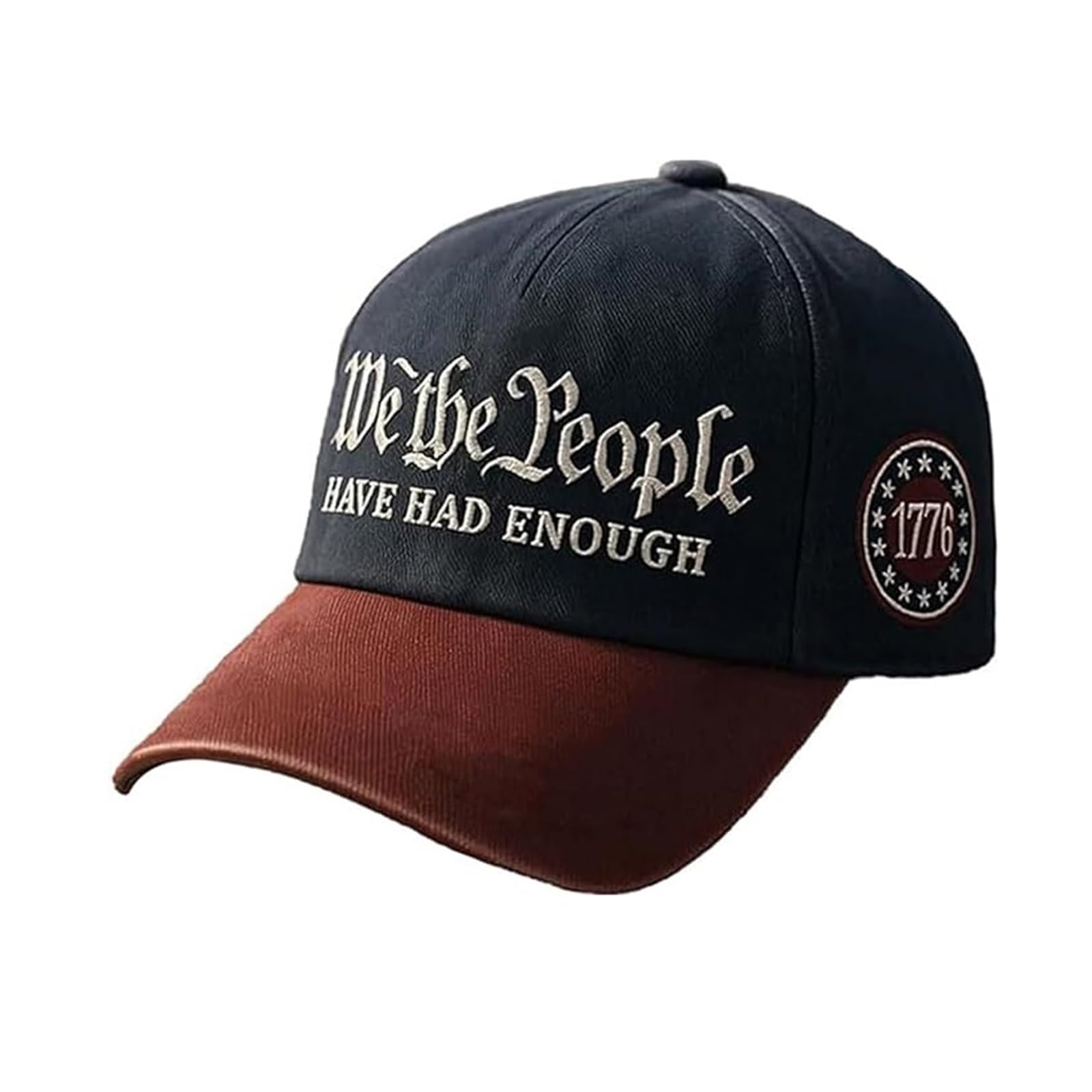 Snugeasy We The People Hat Have Had Enough Baseball Cap,1776 Star Badge Hat for Men Women, 250th Anniversary USA Caps