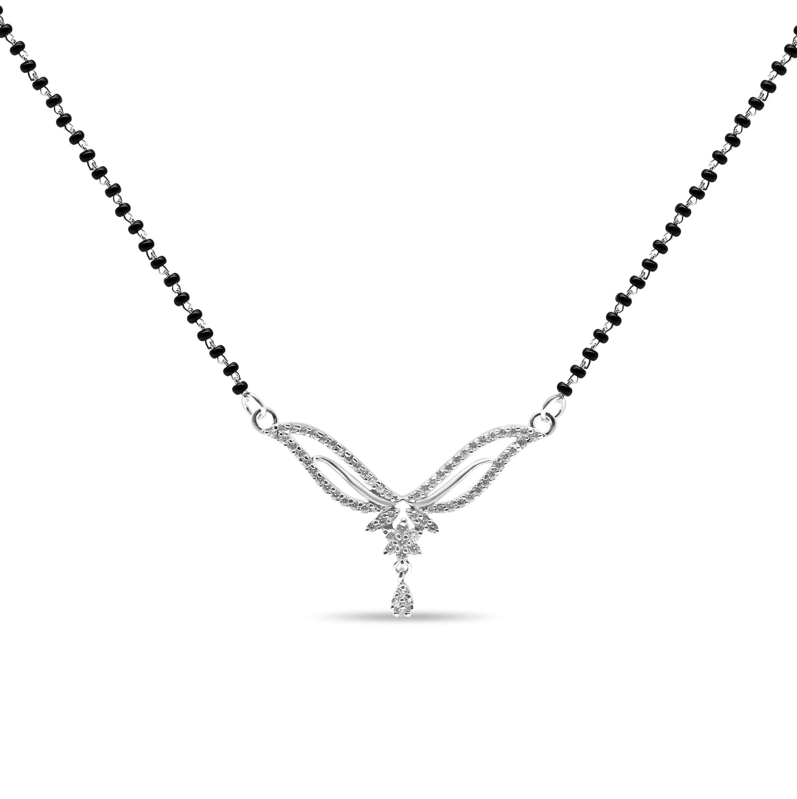 925 Silver Wings Mangalsutra | Certified 925 Hallmark | Free-Spirited Elegance | Gift for Women
