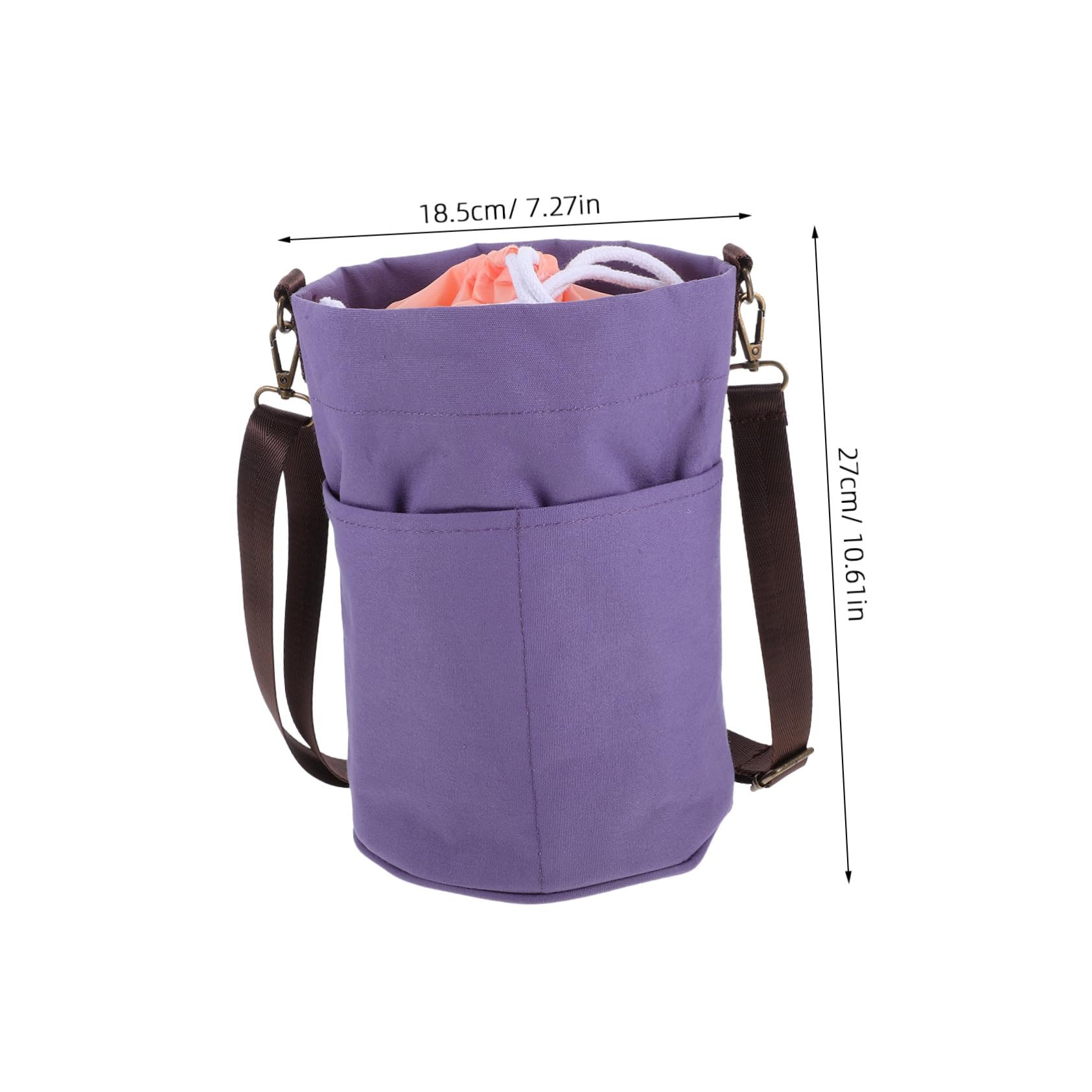 Bolsa de Lona para Crochet, Organizador Cilíndrico Cordón