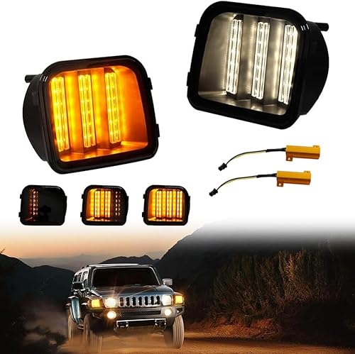 KENRTIR Para 2006 2007 2008 2009 2010 Hummer H3 H3T parachoques delantero esquina marcador lateral estacionamiento luces de señal de giro lente