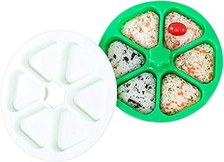 おにぎり型 6穴 ライスボールメーカー おにぎりメーカー キッチン用品、三角おにぎり型 寿司型 6穴 押し出し おにぎり型 寿司型 金型 飲食店 キッチン 業務用 寿司DIY金型 お弁当プレスメーカー 反粘着性 簡単便利 弁当デコレーション用品