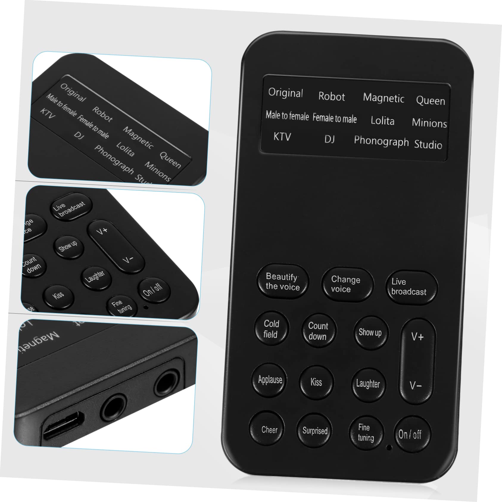 OSALADI 3stücke Mini USB Soundkarte Tragbarer Voice Changer Mit Soundeffekten Für Live-übertragungen Kompatibel Mit Pc Und Smartphone Einfach Zu Bedienen Ohne Treiberinstallation