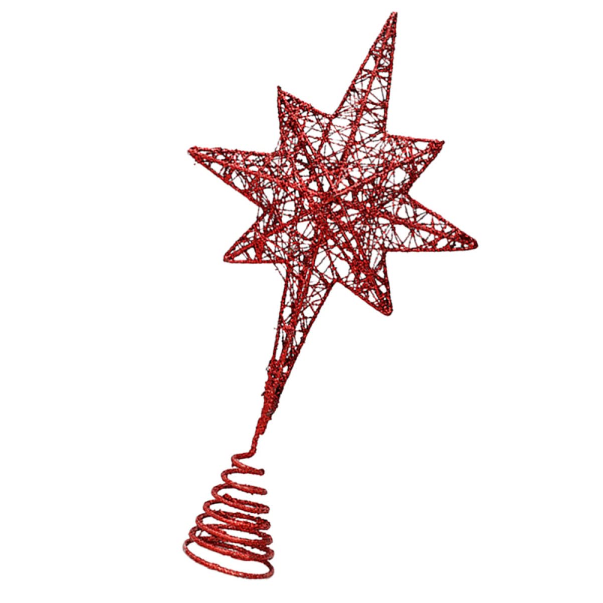 Uonlytech 3 Stück Weihnachtsstern-baumspitzen- 8-zackiger Stern Baumspitze Für Weihnachtsdekoration Einfach Zu Verwendendes Party-Ornament