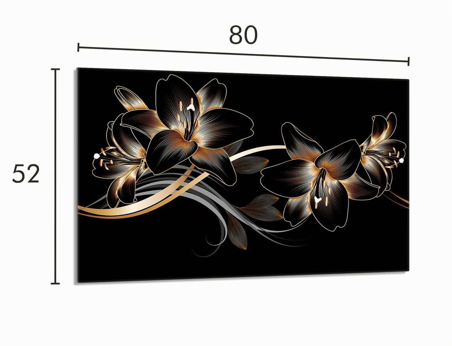 Copri piano cottura induzione 80x52 cm copertura per piano cottura in vetroceramica 1 pezzi universale per piastre di cottura paraspruzzi tagliere in vetro temprato, Nero orchidea