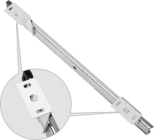 Miniatura 5 de KINJOEK 2 rieles deslizantes de bandeja para teclado de 14 pulgadas, altura ajustable, rodamiento de bolas, pista de montaje en teclado, color