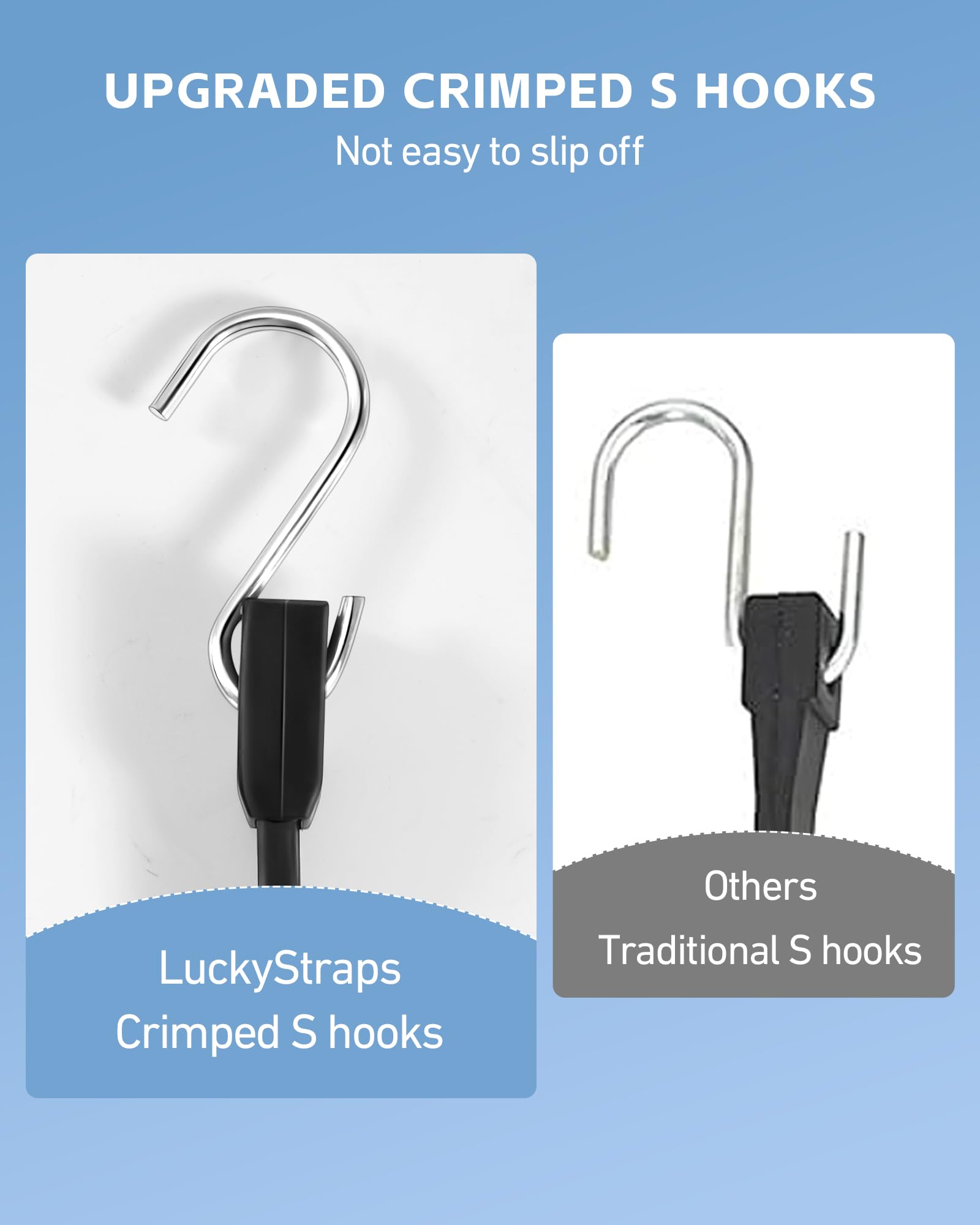 Cavi elastici corti in gomma da 20,3 cm, resistenti, per esterni, mini piccole cinghie elastiche con ganci aggiornati, cinghie nere con elasticità massima 1,9 x e 100% gomma per carichi, furgoni,