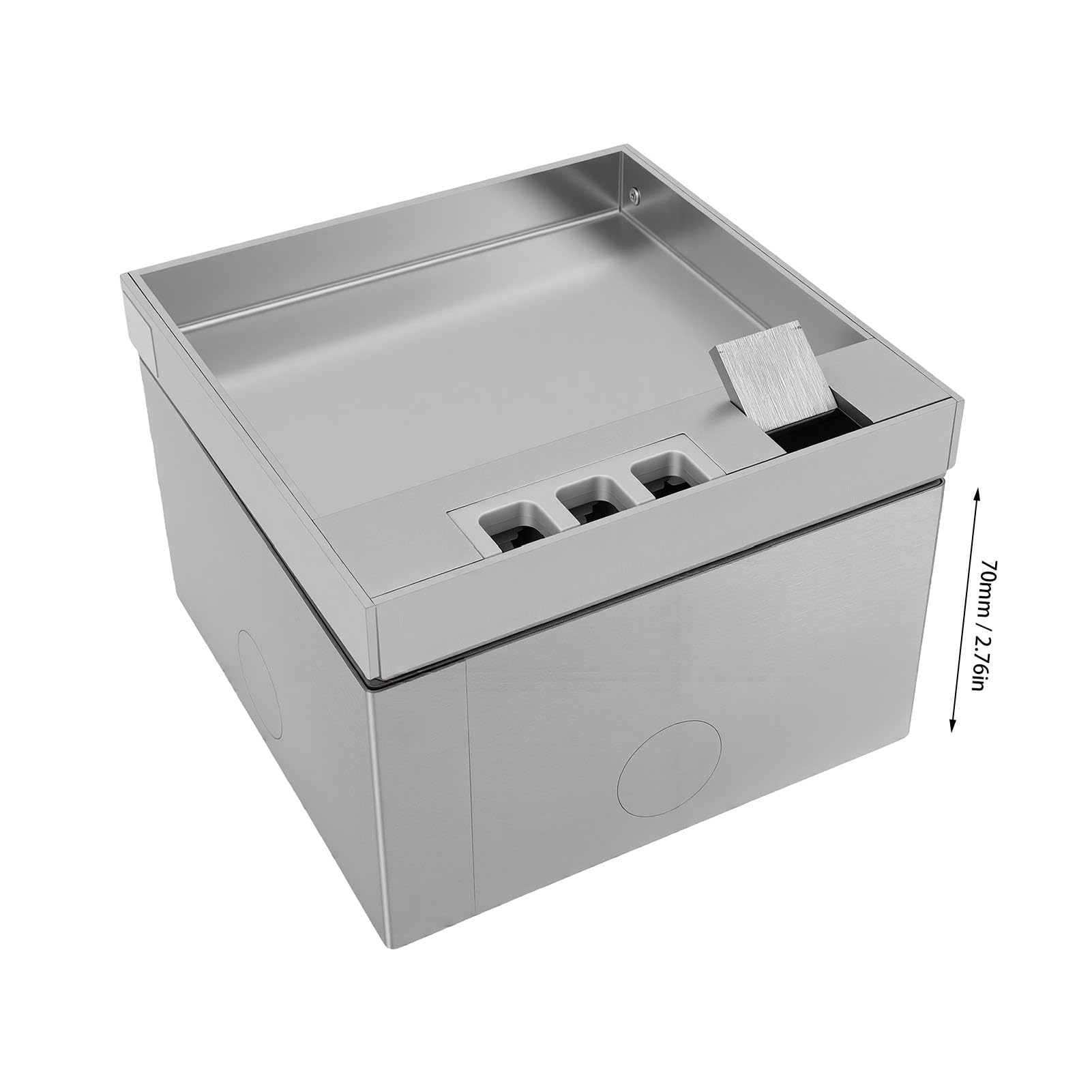 Wbudowane Gniazdko Podłogowe 2 Gniazda USB A C, Srebrne