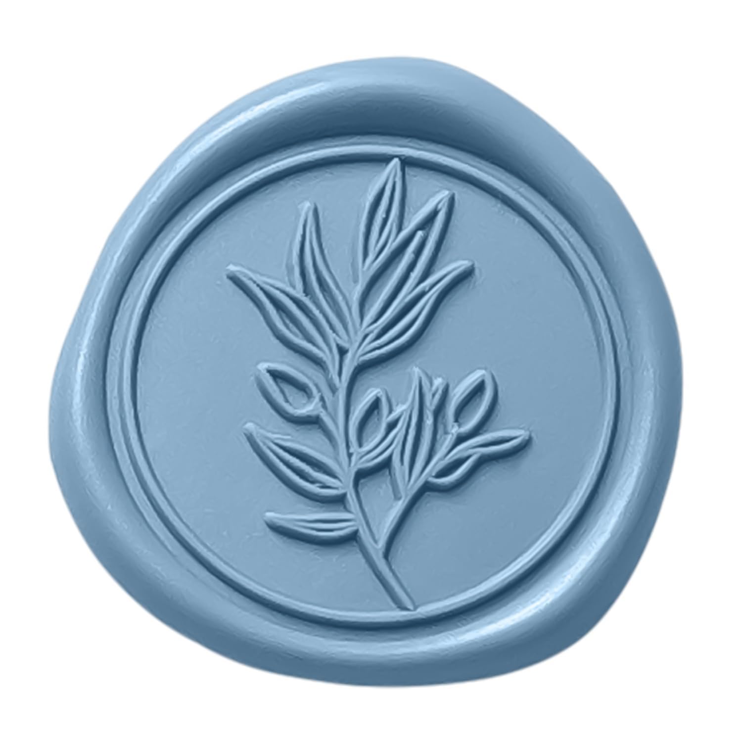 PONATIA Dusty Blue Wax Seal Stickers - 50 Pcs Self- Adhesive Wedding Invitation Seal Stickers, Perfect for Invitation Cards, Envelopes Christmas Cards