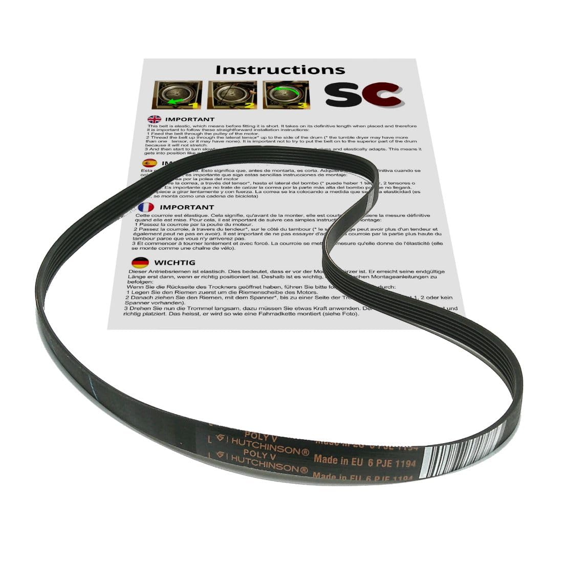 SC Solocorreas - Washing machine belt 6PJE 1194