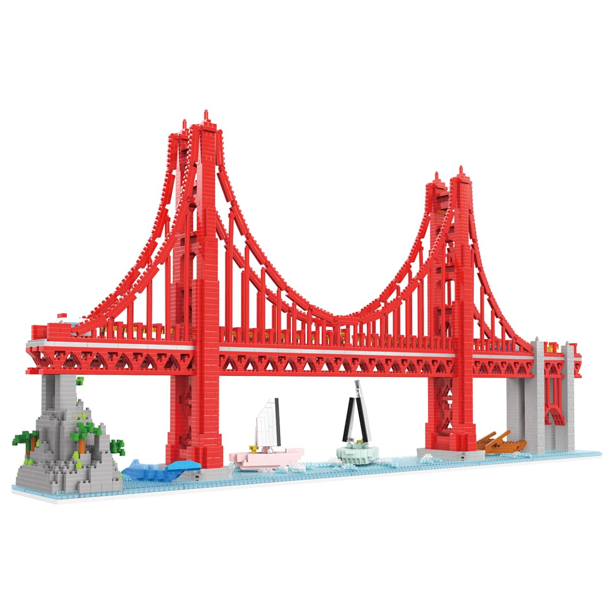 Golden Gate Bridge Micro Building Blocks Set （3800 Pieces）,Landmark Architecture Gift for Adult and Kid