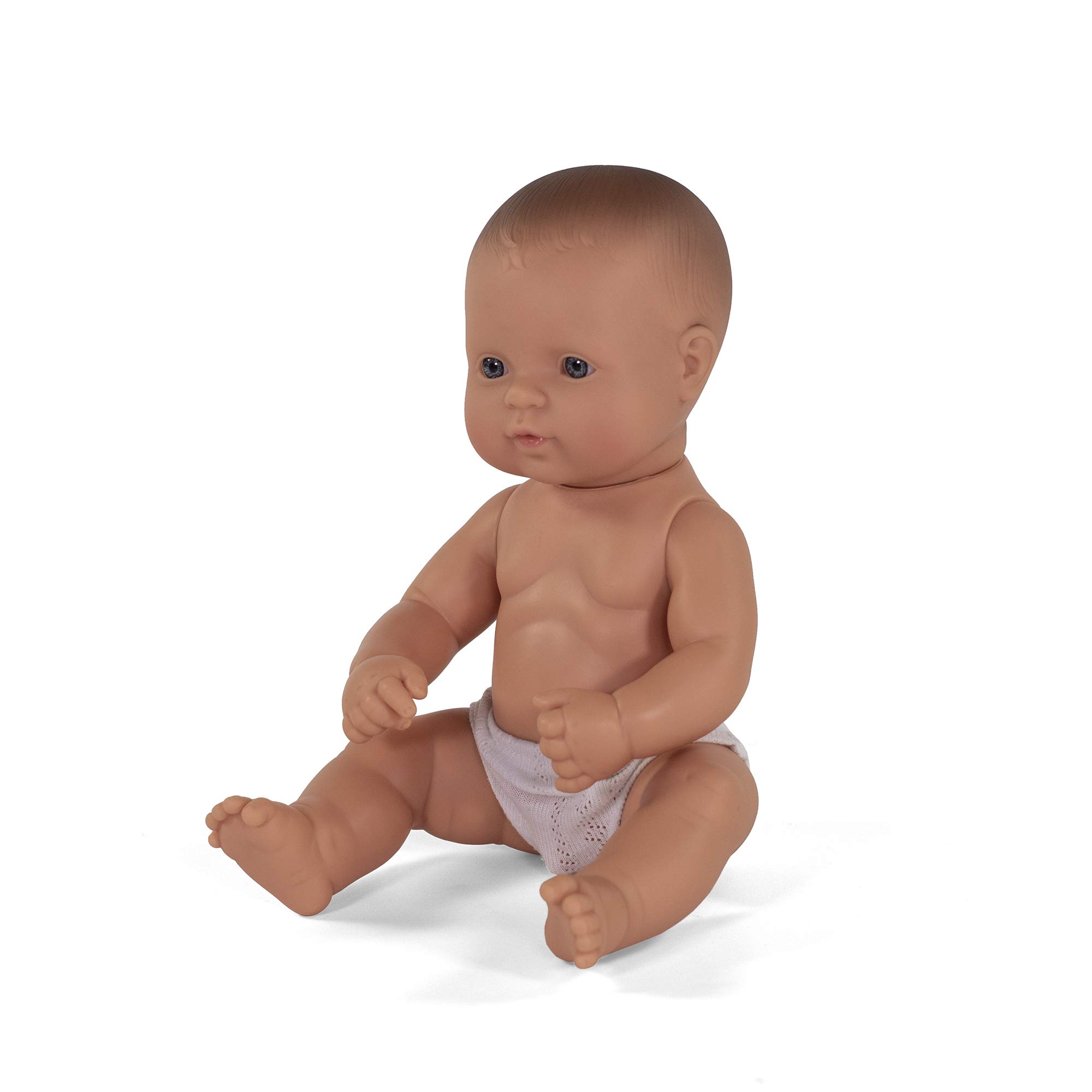 Miniland 12.63'' Anatomically Correct Newborn Baby Doll, Caucasian Boy