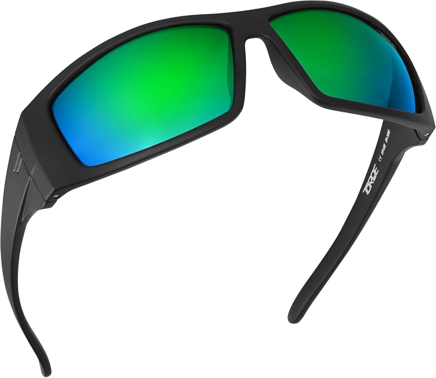 TOROE z87+ Safety Polarized Wrap Around FALCON Sunglasses Tr90 Frame, Anti Scratch Lenses