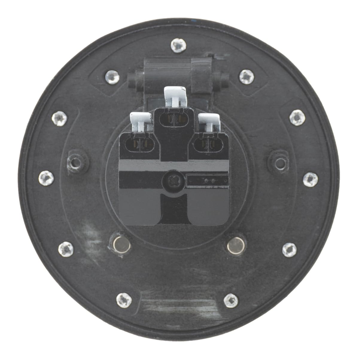 Protec - Prise de Sol Étanche Ronde Simple 16A 2P+T IP55 - Métal Brossé Gris - Couvercle à Charnière Renforcée et Bornes Automatiques - Dimensions Compactes - 1 Poste