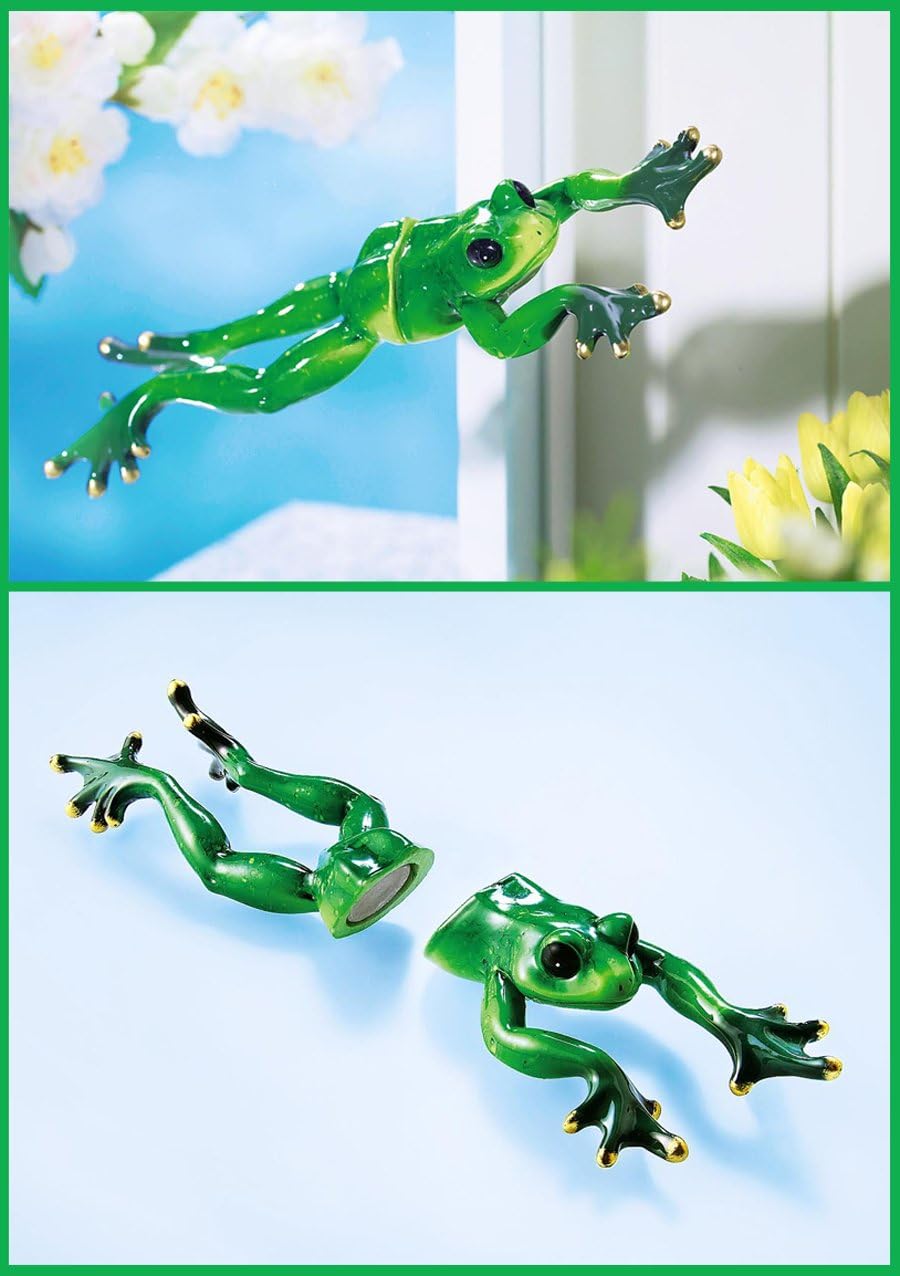 stuntman Decorative Decorative Garden Figure Magnet Frog 2 Piece Set