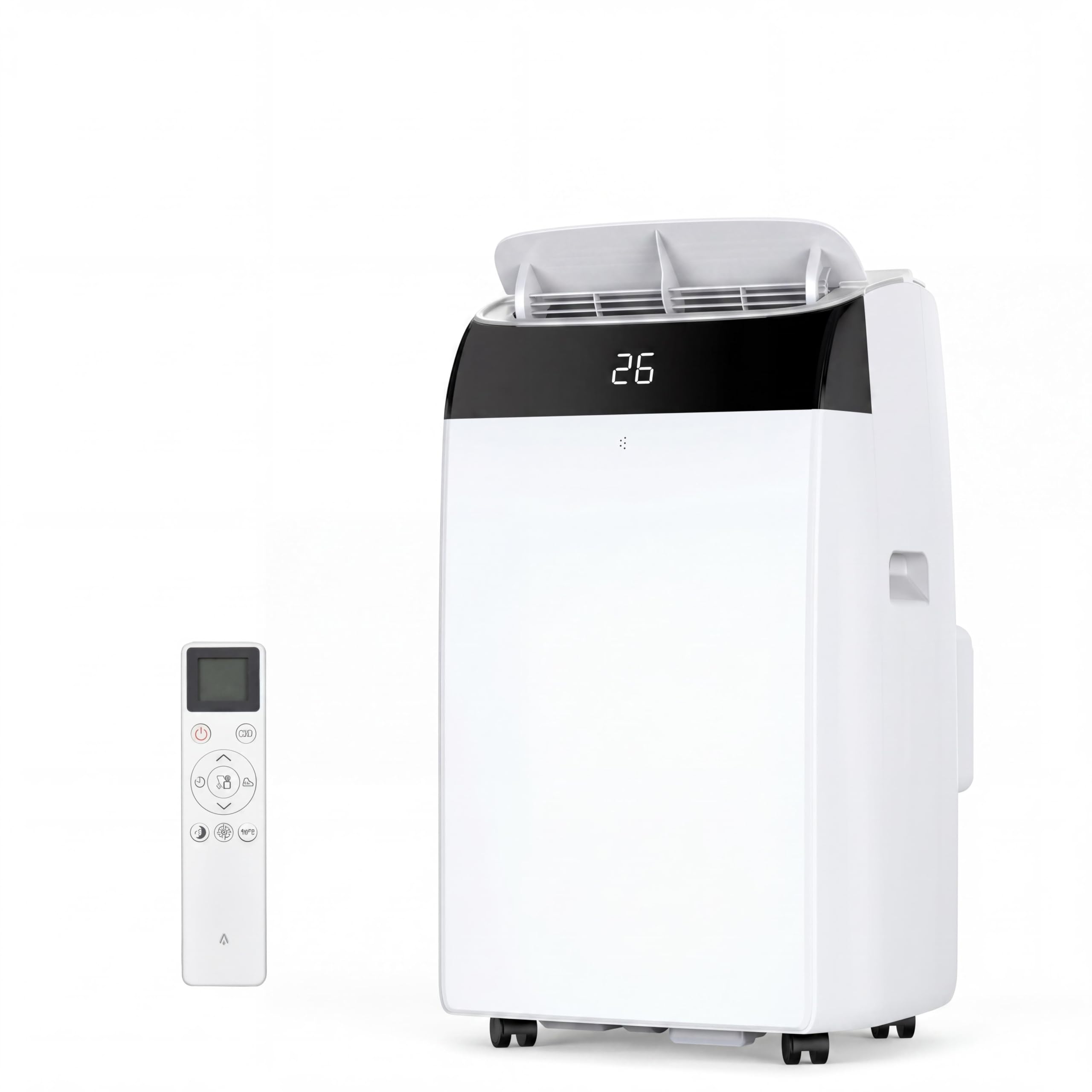 Rbfgyiop White Portable Air Conditioners, 12000 Btu Portable Ac Unit With Remote And 24H Timer, 3 In 1 Air Conditioner Portable With Cooling, Dehumidifier And Fan, Swamp Cooler For Bedroom, Office