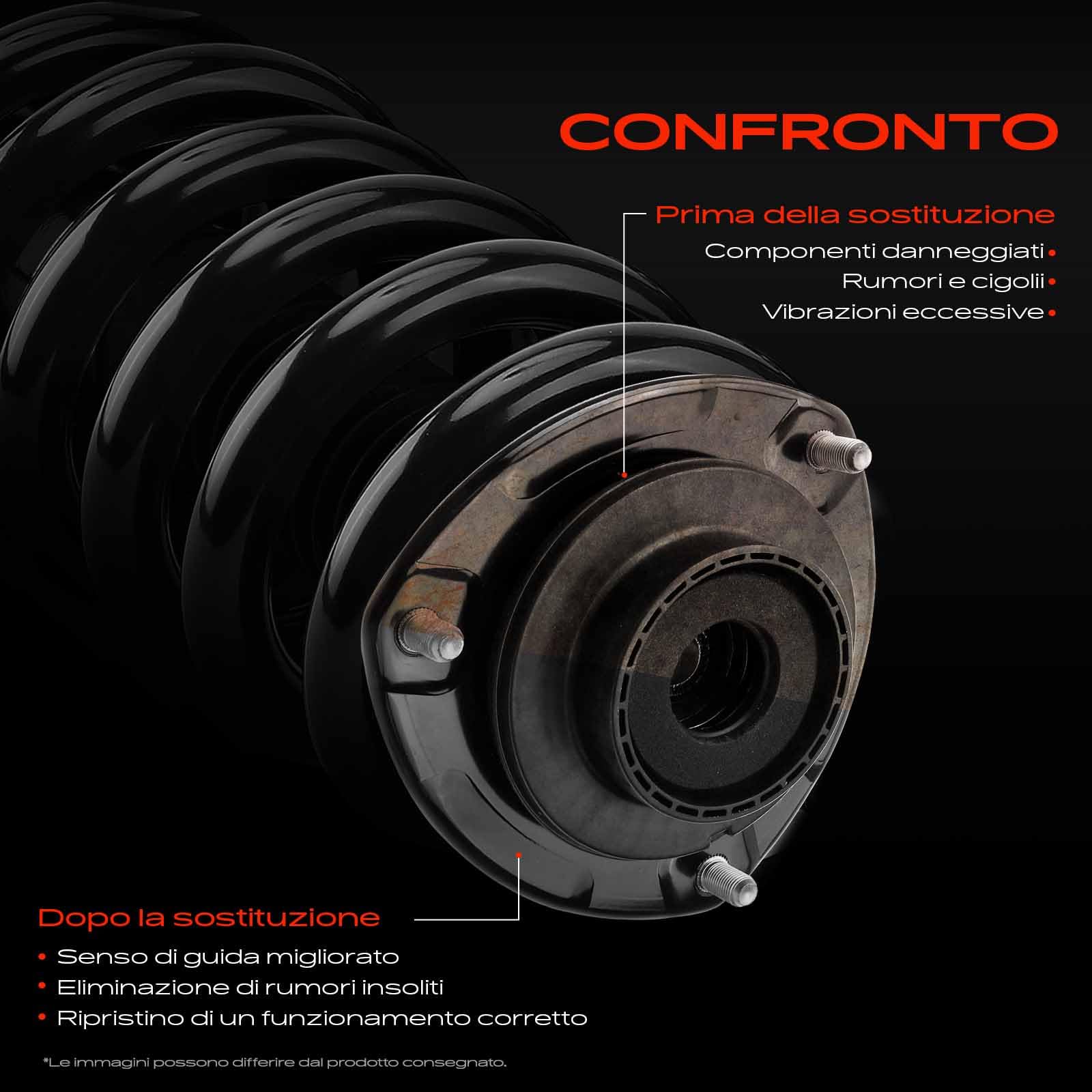 Frankberg Cuscinetto del montante Cuscinetto di supporto della sospensione Anteriore Compatibile con Grand Voyager V RT CaR.A.Van Replace# 4721547,906960