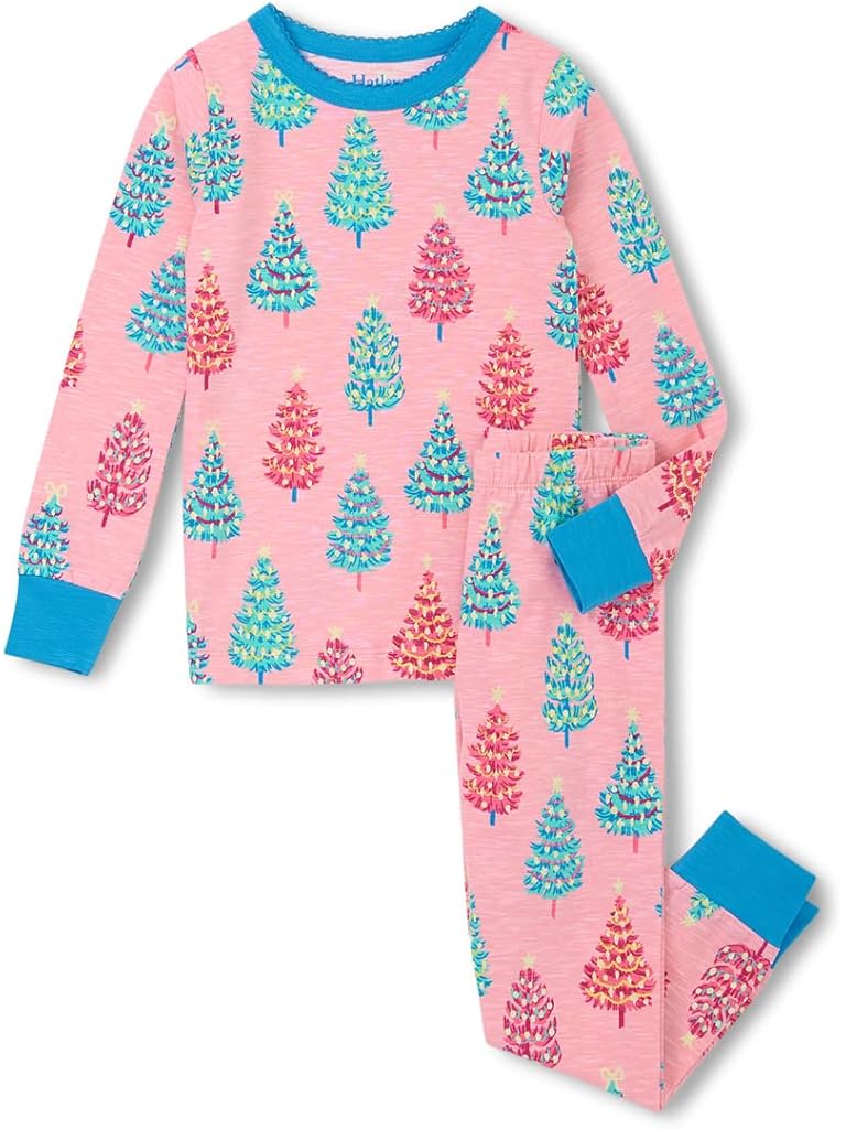 Pink Hatley Stretch Cotton Pajamas Set (Toddler/Little Kid/Big Kid)