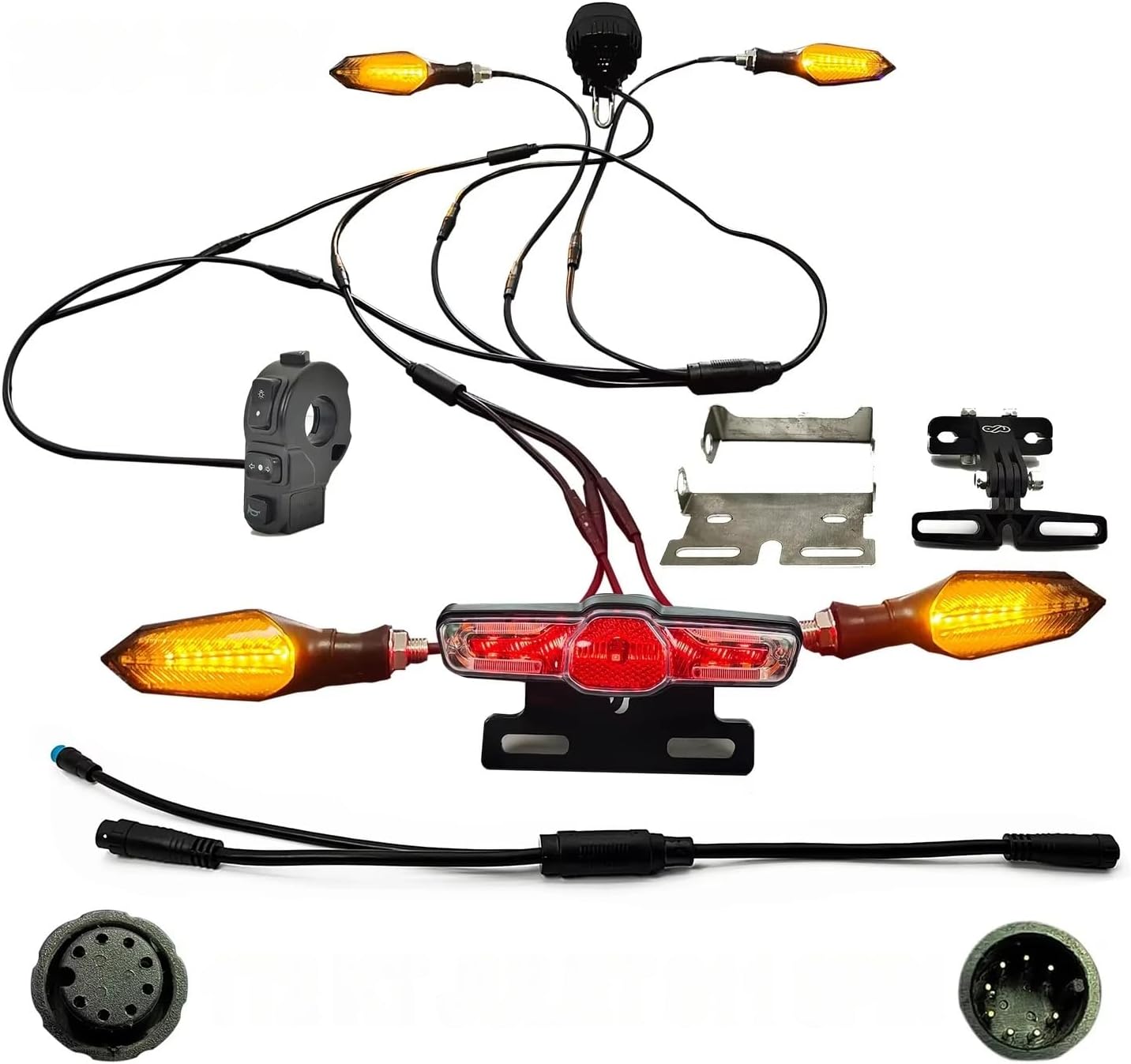 36V 48V 52V 60V 72V Ebike 05X Lights Kit Headlight Taillight Horn Turn Signal Brake Light for DIY