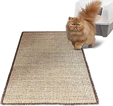 Mats Avenue Cat Litter Box and Tray Mat Natural Sisal Hand Made Beige Color with Wool Yarn End Finishing (45x75 CM)