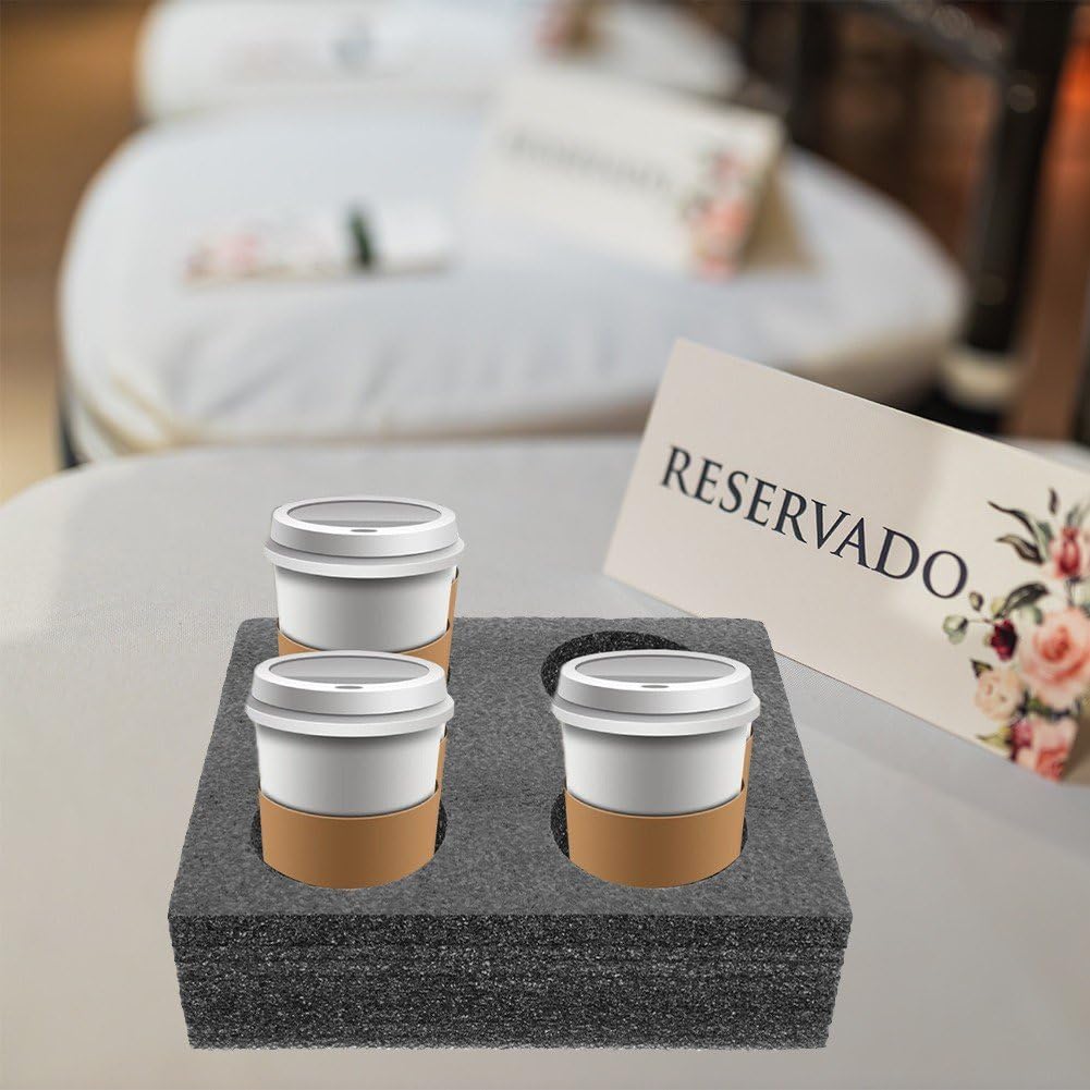 2 Porte-gobelets À Emporter en Mousse, Plateaux De Transport De Boissons Au Café À Emporter en Mousse À Emporter Porte-Boissons pour Livraison De Boissons Chaudes Froides, Thé