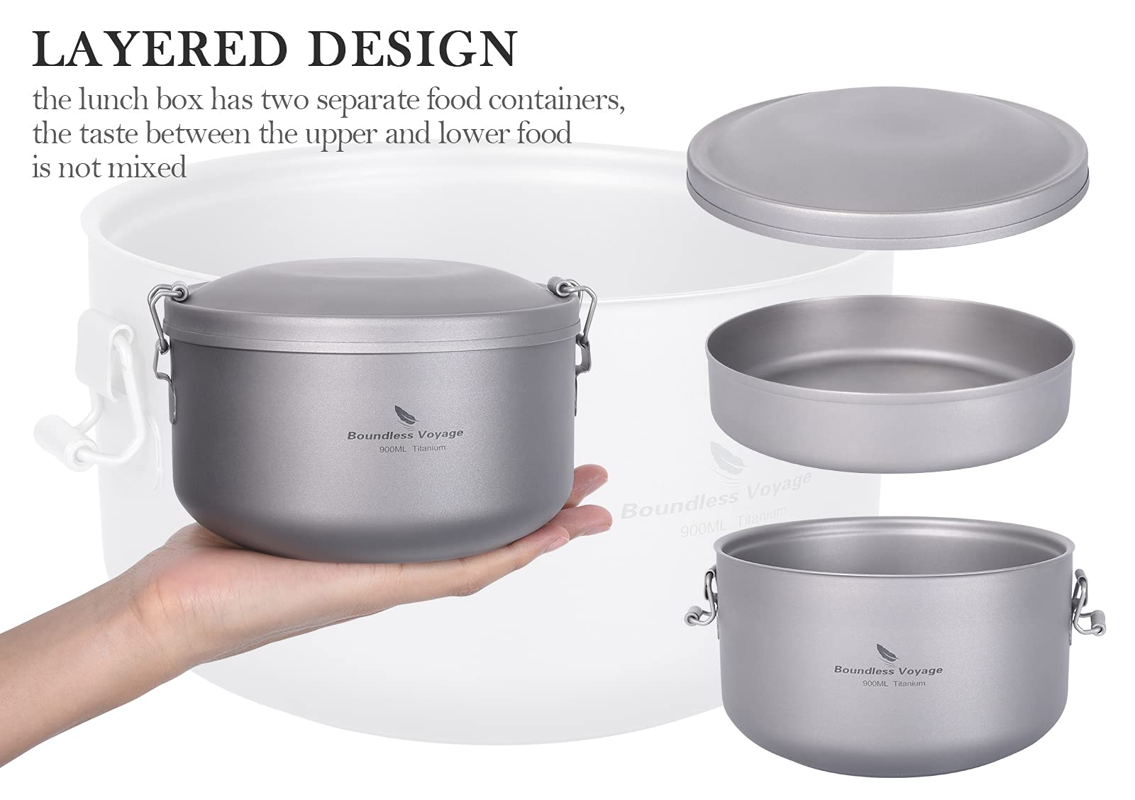 Amazon.com: Boundless Voyage Outdoor Titanium Lunch Box Uncoated