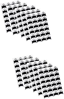 VILLCASE 30 Folhas Preto Scrapbook Imagem Cantos Adesivos Brancos Adesivos Vintage Adesivos Pretos Adesivos De Papel Adesivos De Álbum Adesivos De Canto DIY Scrapbooking Adesivo Foto Do