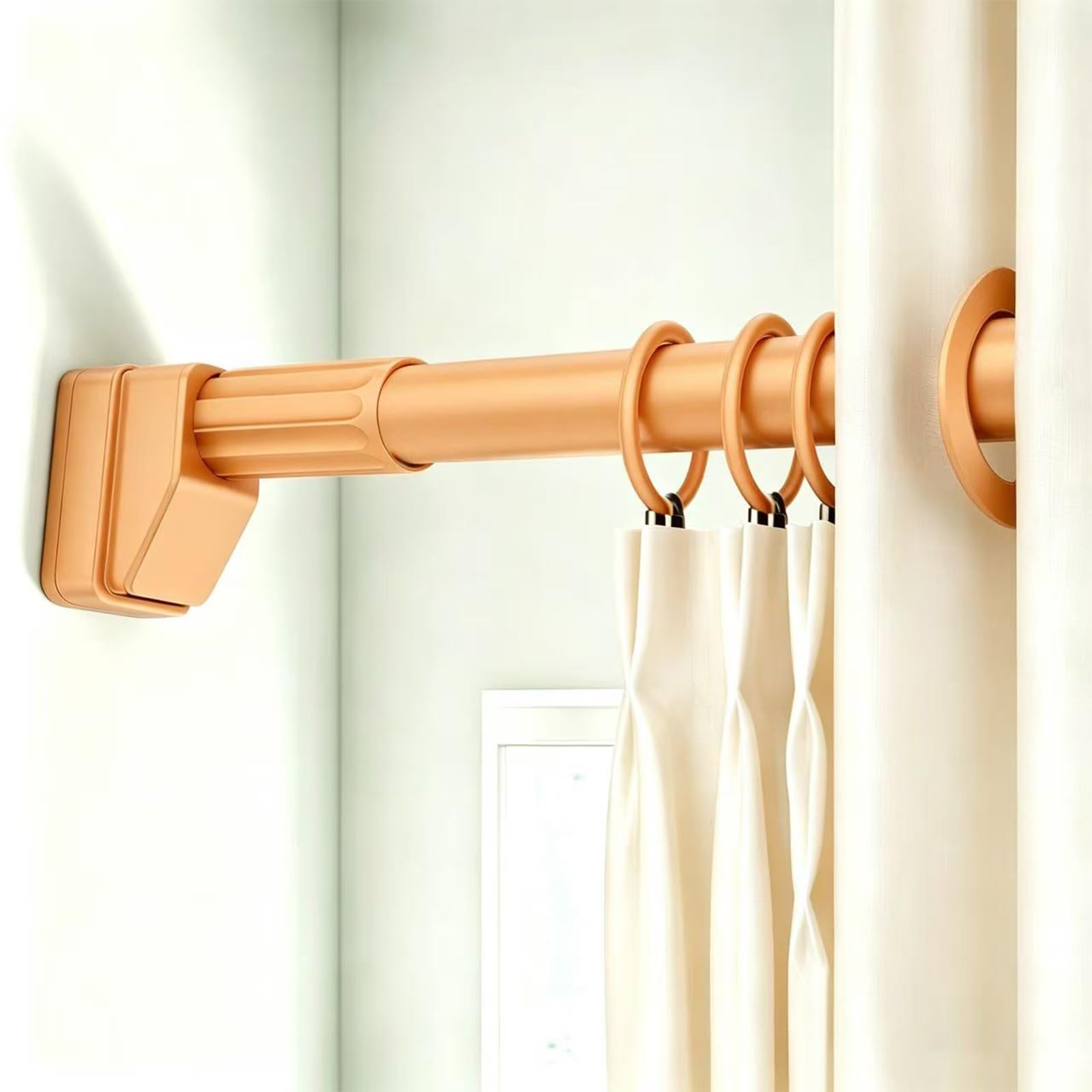 Klemmstange Edelstahl 410-500cm Ohne Bohren Ausziehbar Gardinenstange für Große Fenster und Schrank