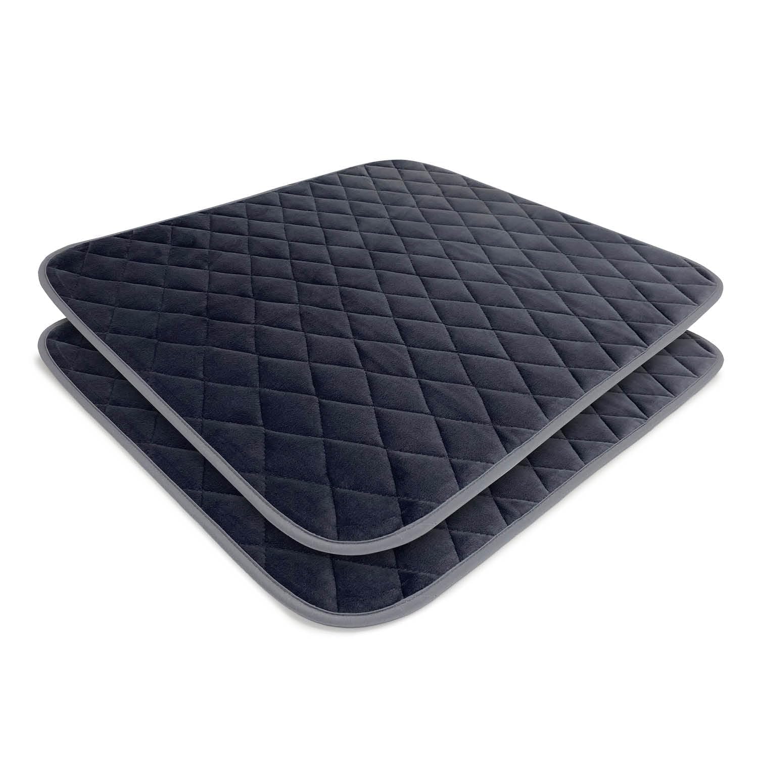 Waterproof seat protector pads | Premium quality washable chair protector for adults with incontinence | Suitable for wheelchairs sofas armchairs and car seats | charcoal grey (2, Medium 50x55cm)