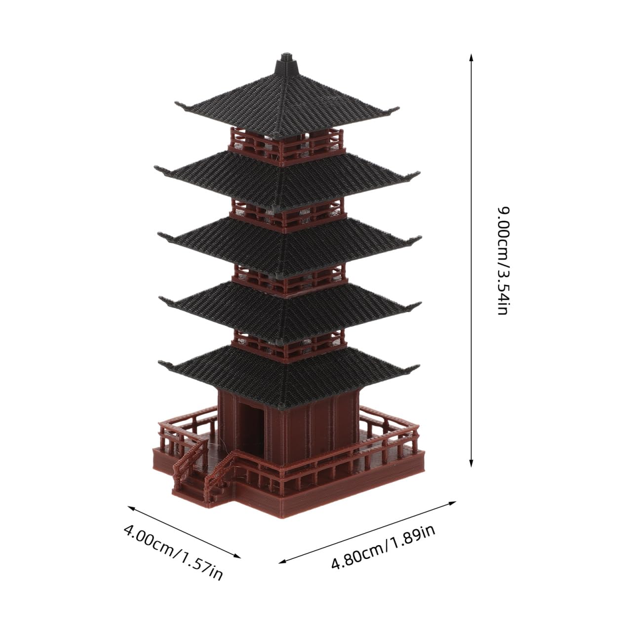 Happyyami Chinese Tower Statue Miniature Pagoda Ornament for Aquarium and Garden D Cor Compact Desktop Micro Landscape Decoration with Ancient Temple Design - Image 3