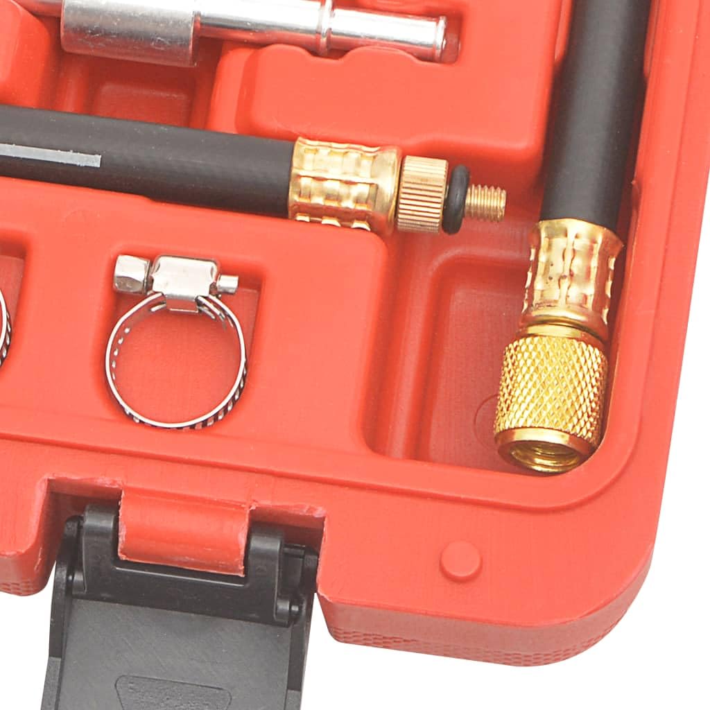 Kit de control de presión de inyección de combustible con manómetro de 0 a 10 bar, adaptadores y mangueras de cobre y plástico, kit de herramientas para coches y camiones