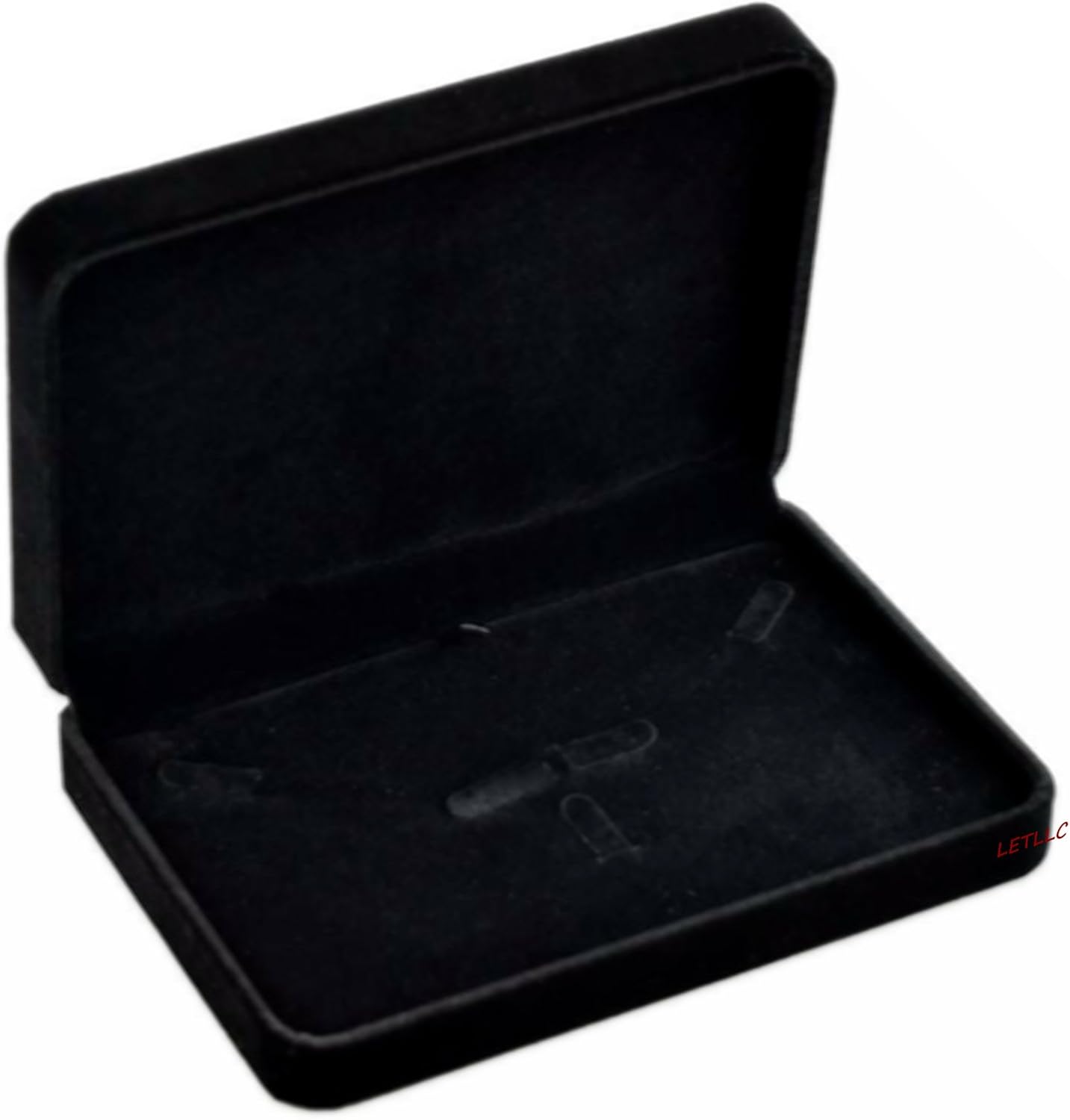 LILY TREACY Deluxe Large Jewelry Set Gift Box Black Velvet for Necklace Earrings Rings Set (Black 170x120x40mm)