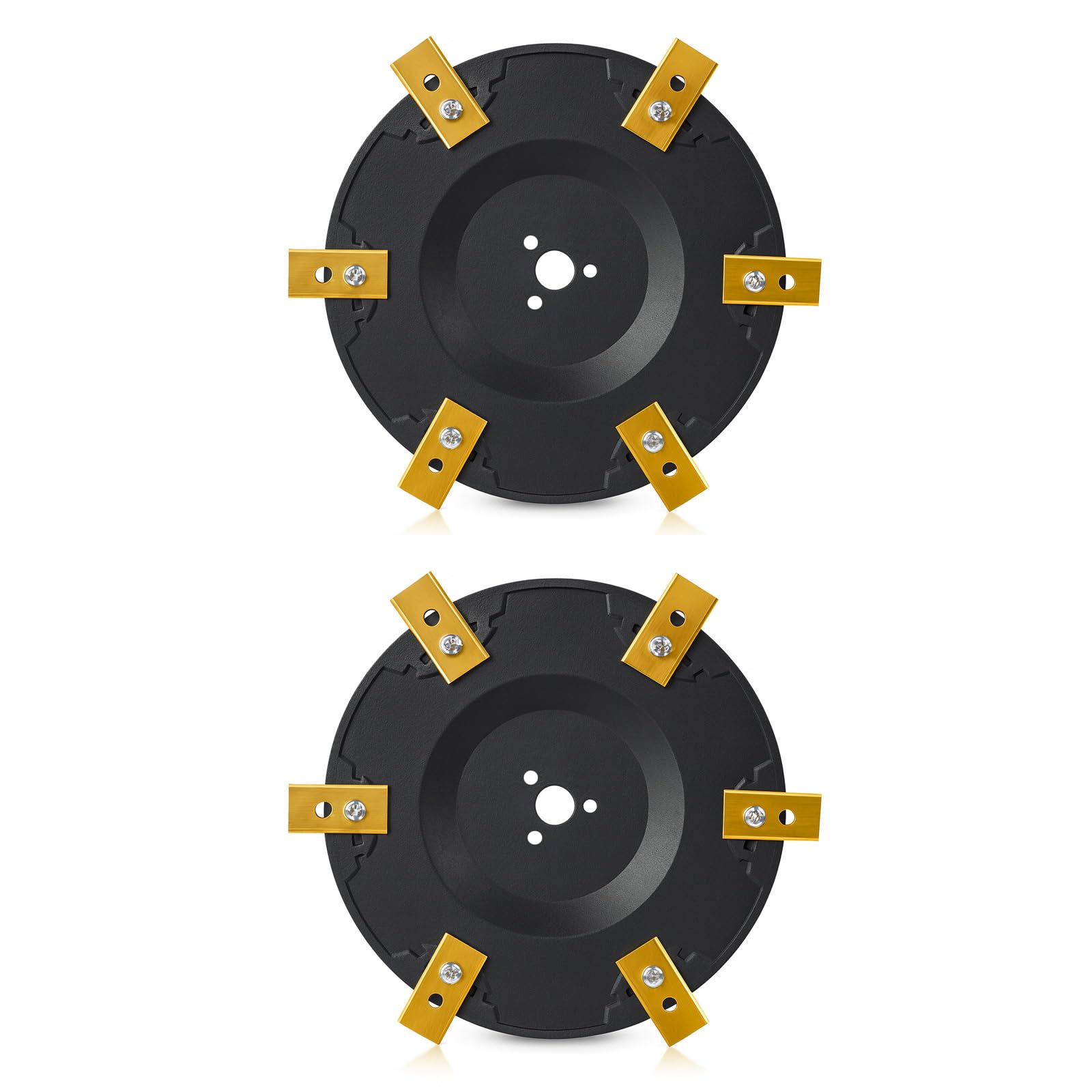 Robotic Lawnmower Blade Plate / Blade Disc with 6 Blades - Compatible with Mammotion LUBA 1 AWD & LUBA 2 AWD (up to Year 2024) - GF-PP Fibreglass Reinforced, Integrated Threaded Bushings