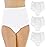 Wearever (3-Pack) Women\'s White Cotton Comfort Regular Absorbency 150 ml Incontinence Panties 8X (Fits Hip Sizes: 61-63)