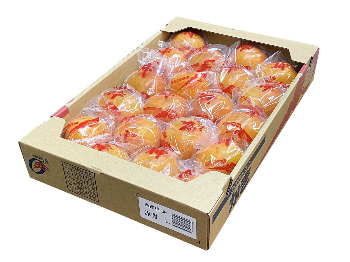 《２箱セット】【冷蔵富有柿】5キロ箱　2Lサイズ14個入　２箱　福岡県産 Amazon.co.jp: 福岡県産 冷蔵柿 富有柿 秀品 L〜2Lサイズ 5kg : 食品