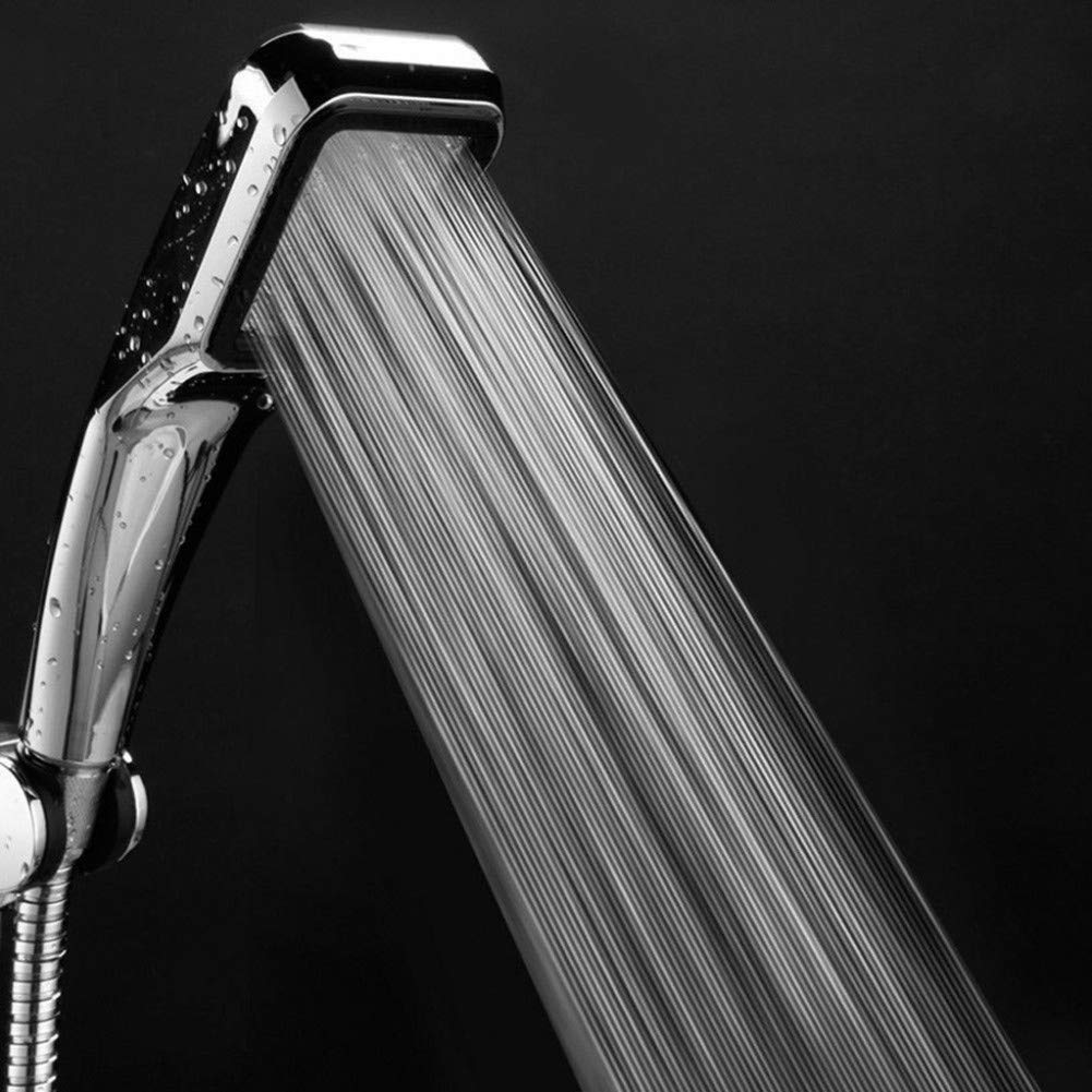 Tbddsd One Color Bathroom Shower Heads, Handheld Rain Faucet Holes High Pressure Shower Head Powerfull Boosting Spray Bath Water Saving Fixed Support Type Hand Hold